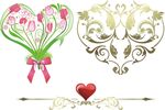 心形花束 花纹