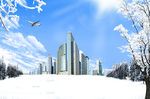 城市雪景景观设计