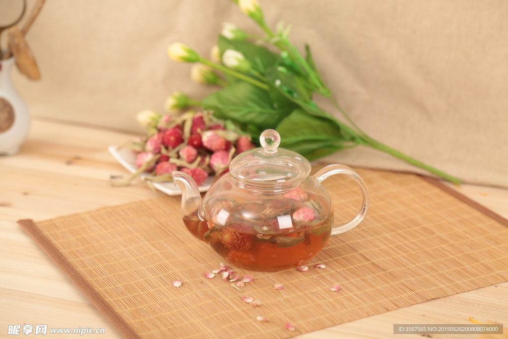 红巧梅花茶摄影图