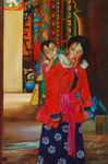 姐弟情（王栋油画）