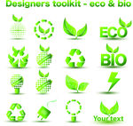 BIO ECO 环保素材图标