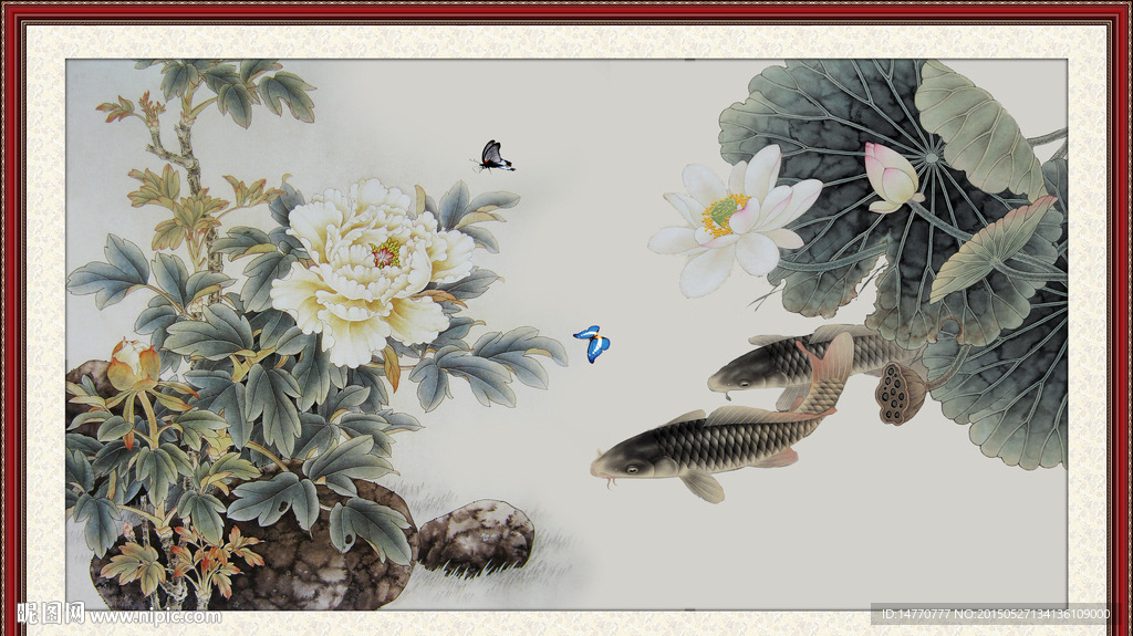 荷花装饰画