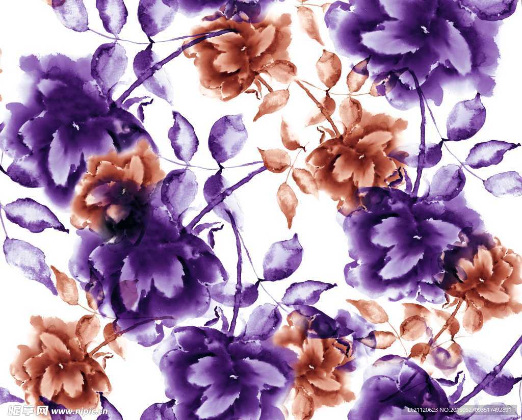 特色棕紫花