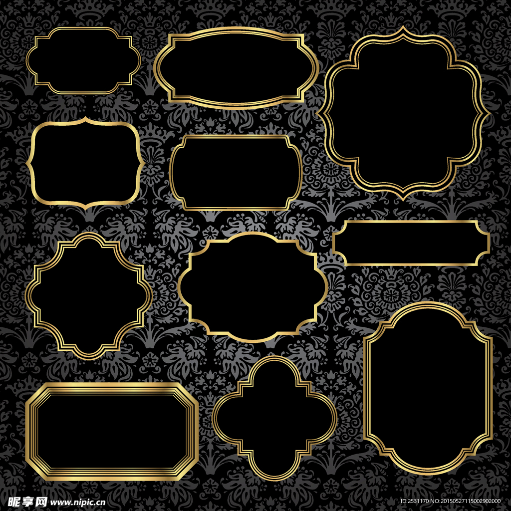 金色标签