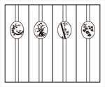 梅兰竹菊移门