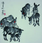 国画 驴