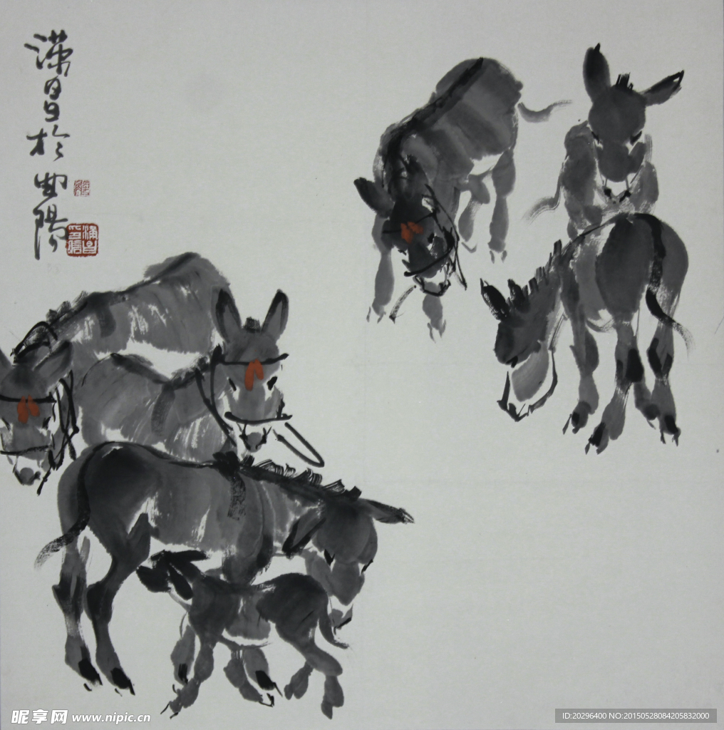 国画 驴