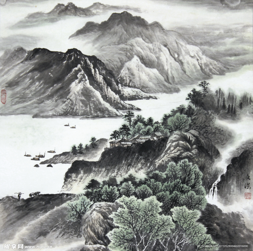 国画群山