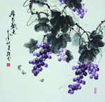 国画葡萄架