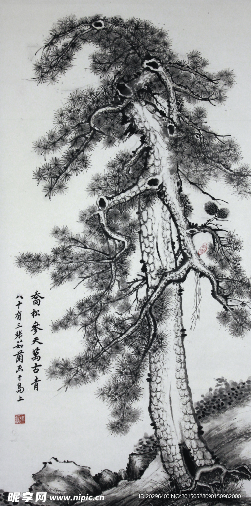 松树国画