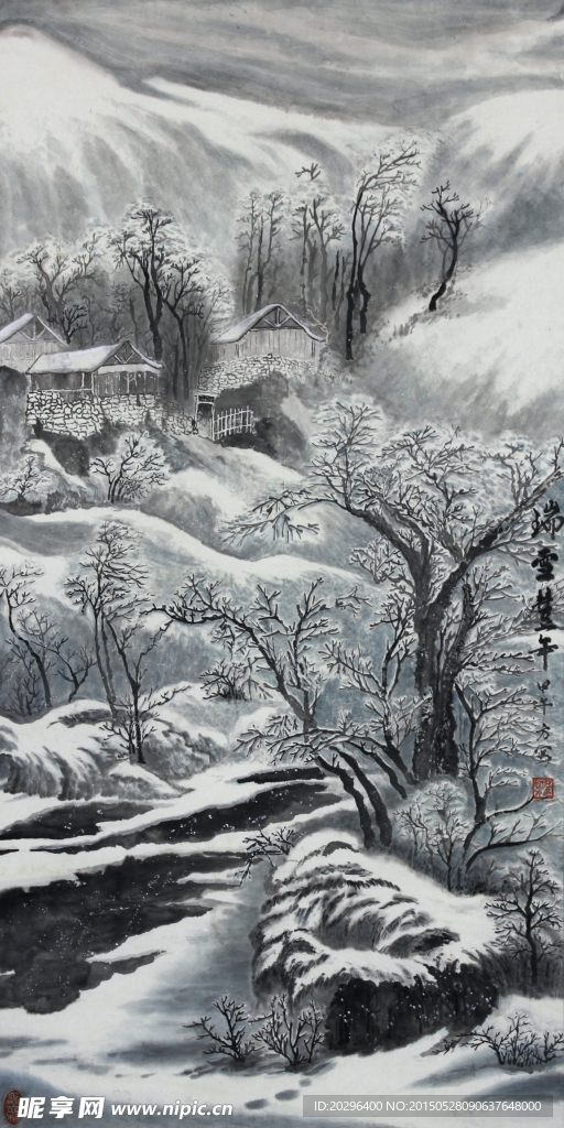 国画雪景