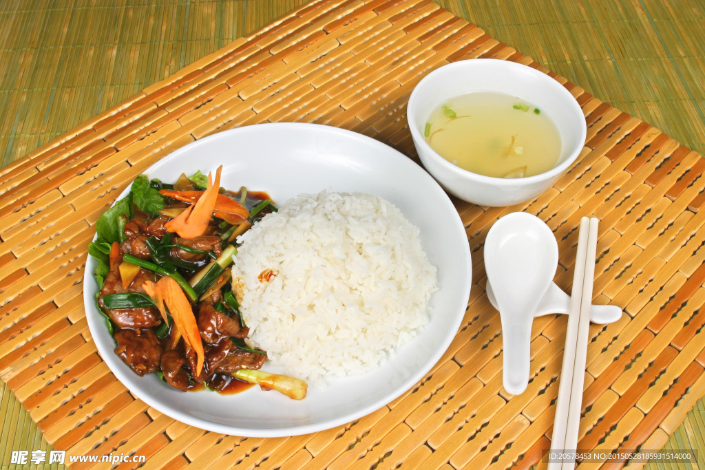 姜葱牛肉饭