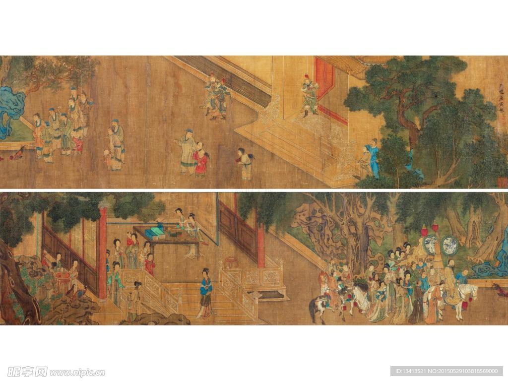 唐寅 明皇行乐图