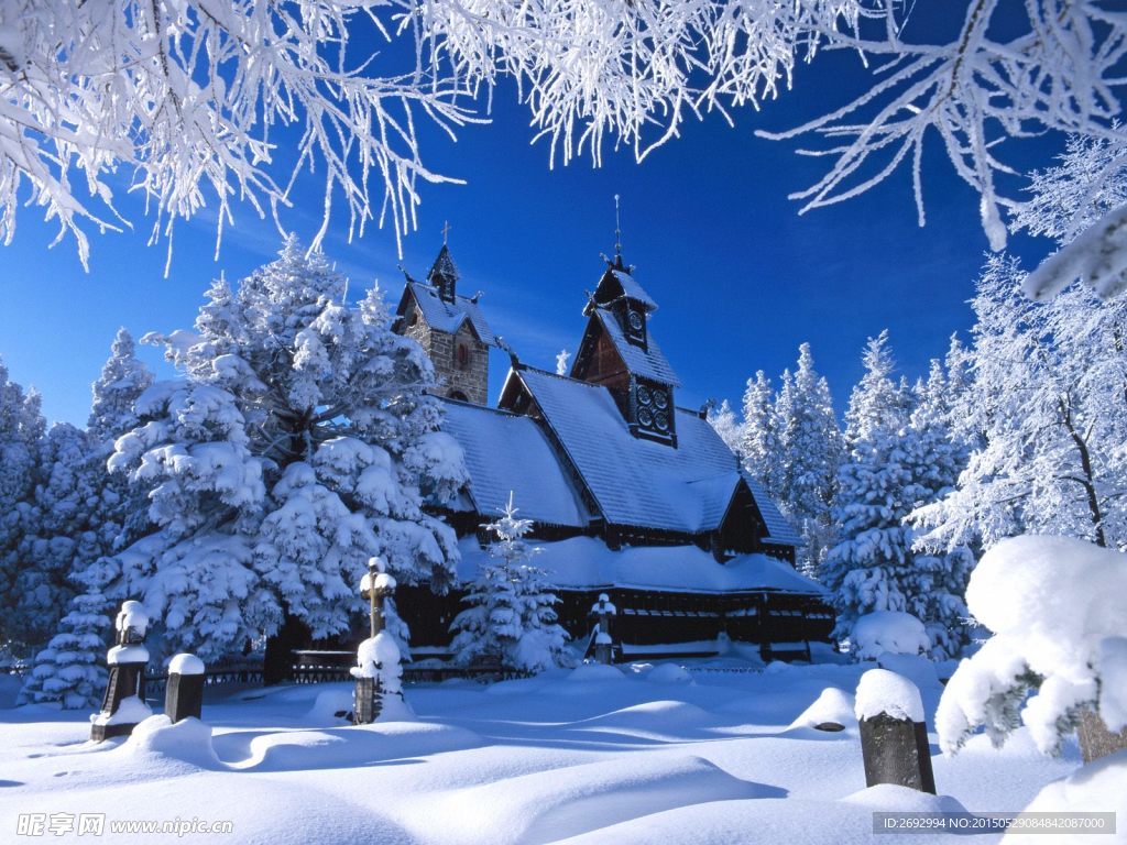 雪山雪景