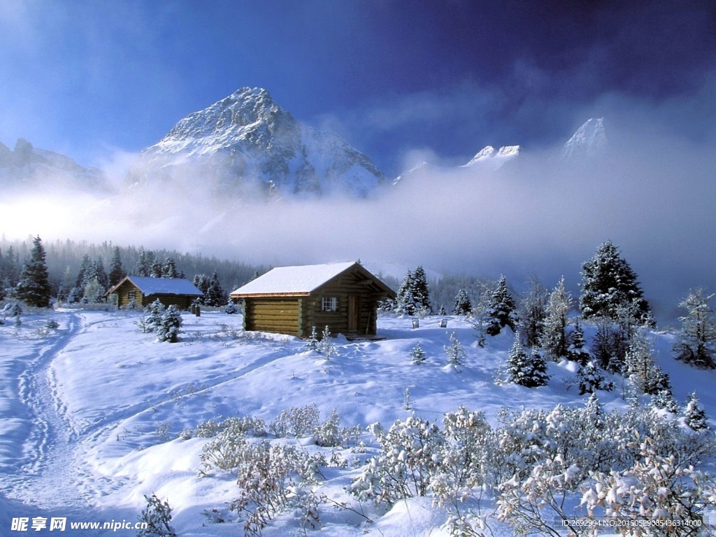 雪山雪景