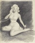 素描美女