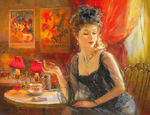油画美女