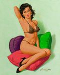 油画美女