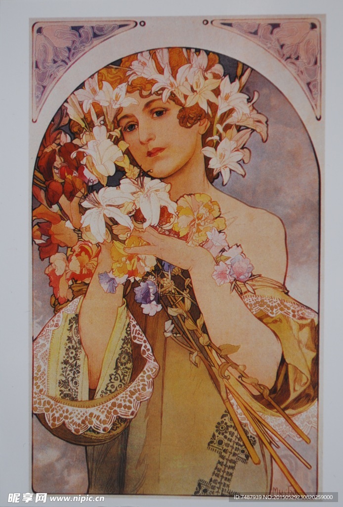 油画美女