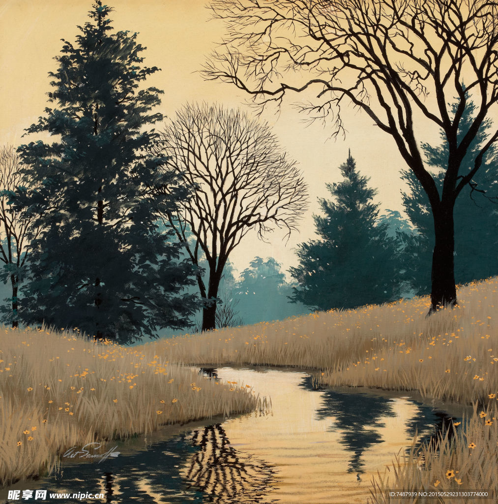 欧式油画风景
