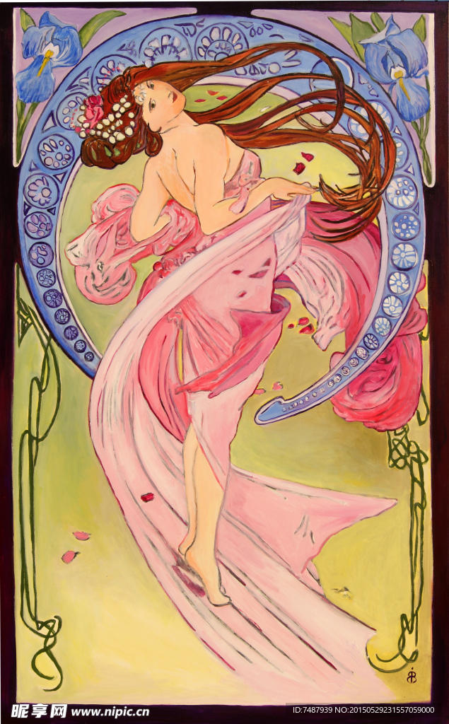 油画美女