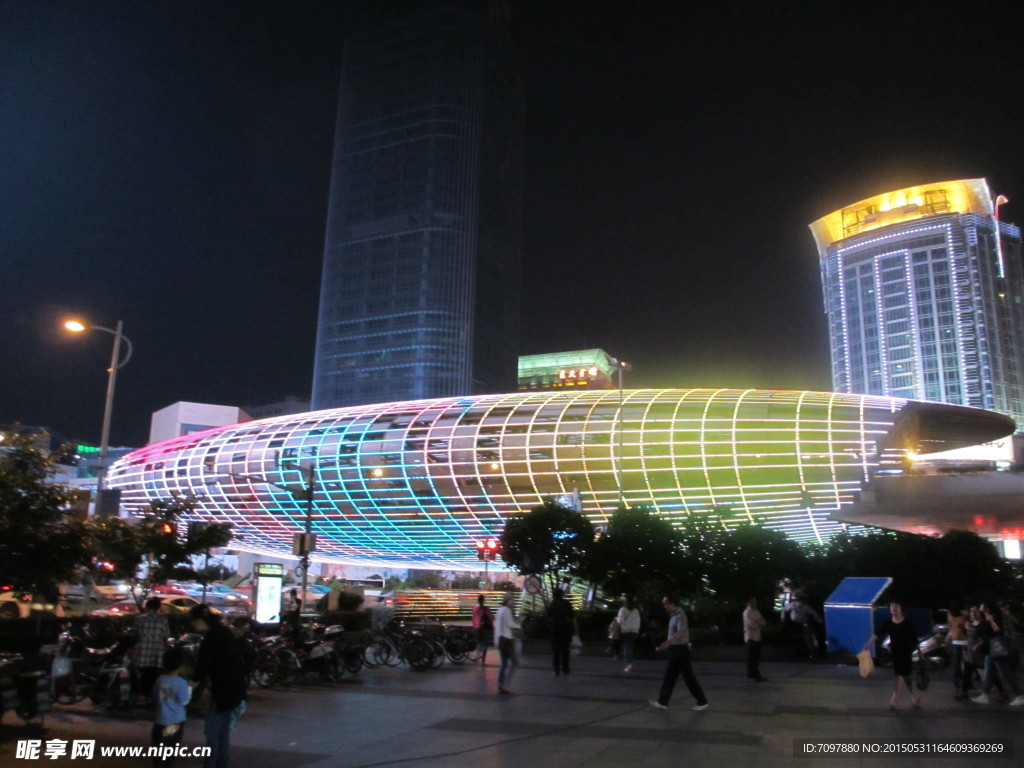 上海五角场夜景