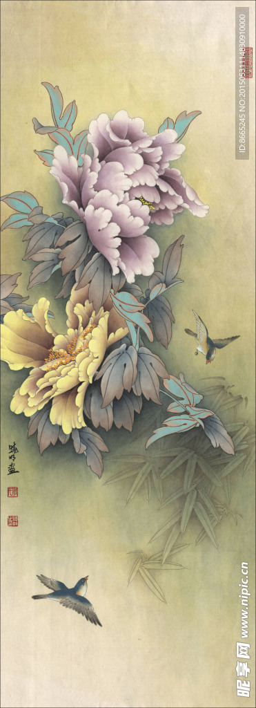 工笔牡丹