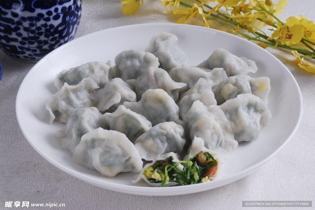 水饺 青瓜鸡蛋海米