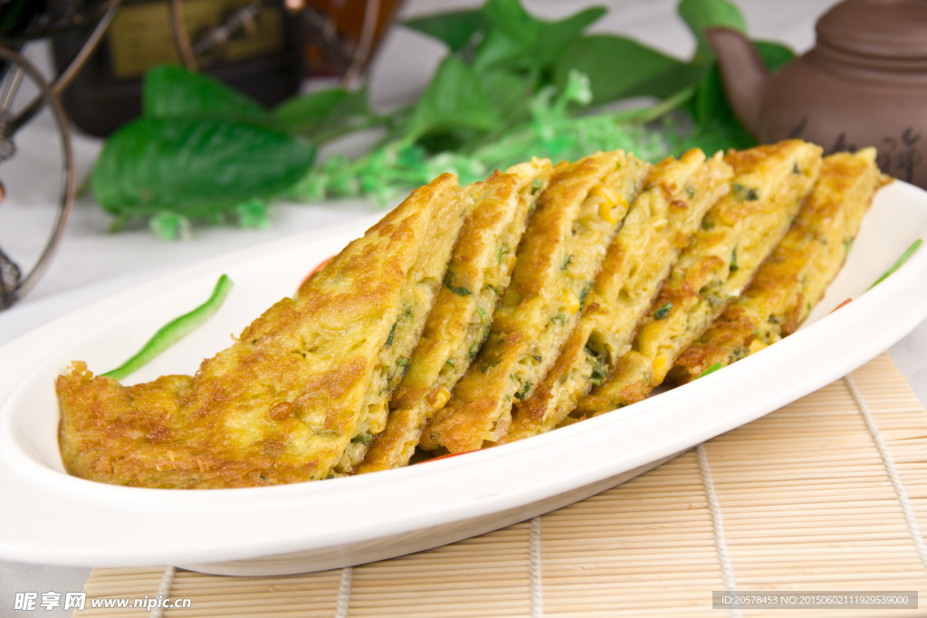 鸡蛋素菜饼