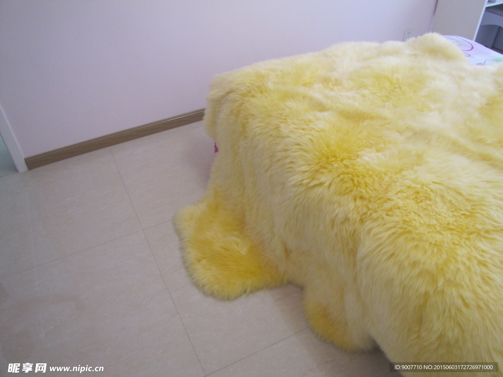 羊剪绒 真皮 坐垫 沙发垫