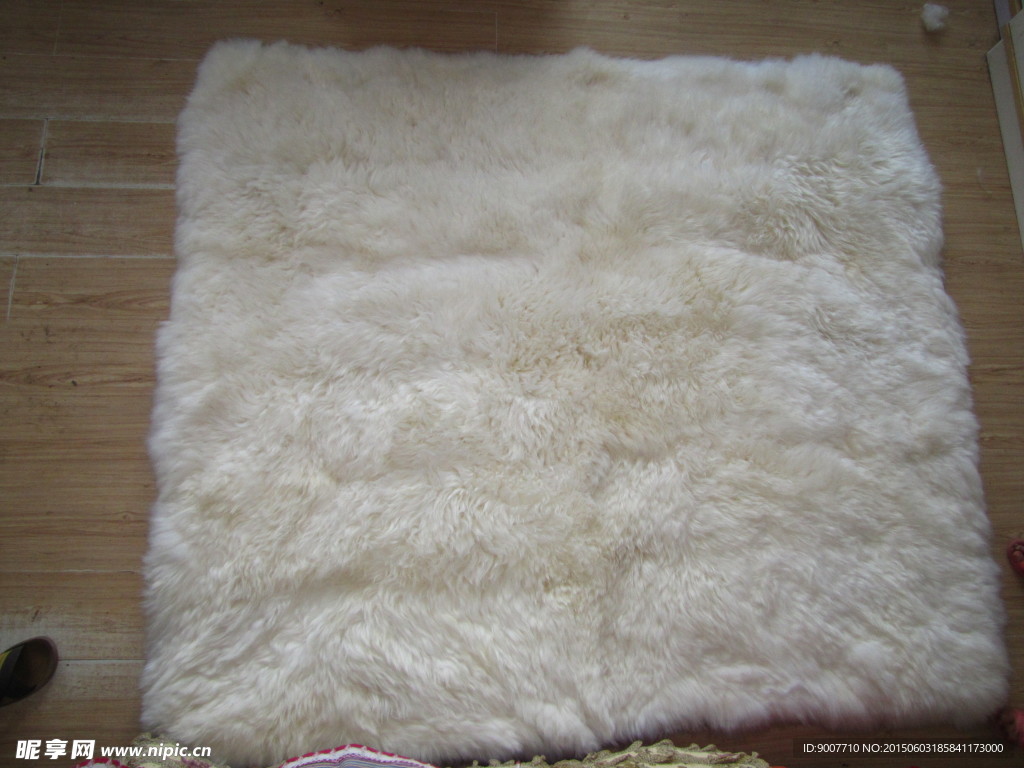 羊剪绒 真皮 床毯