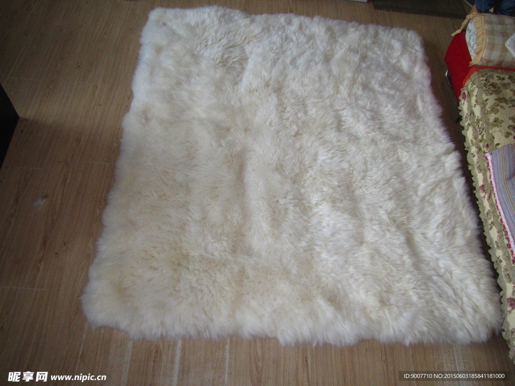 羊剪绒 真皮 床毯