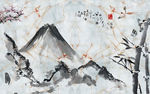 大理石水墨画背景墙