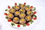 茶树菇蒸肉饼