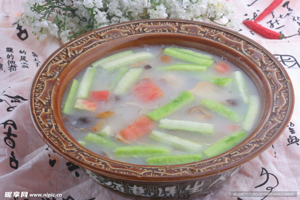 米汤丝瓜煮肉燕