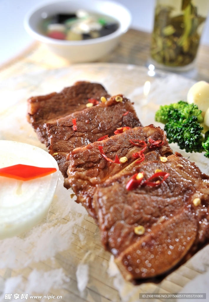 烤牛排餐饮美食