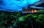 日本幕府建筑夜景