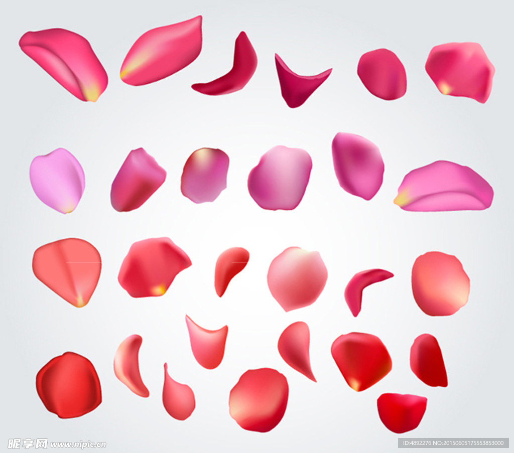 粉色花朵花瓣设计矢量素材