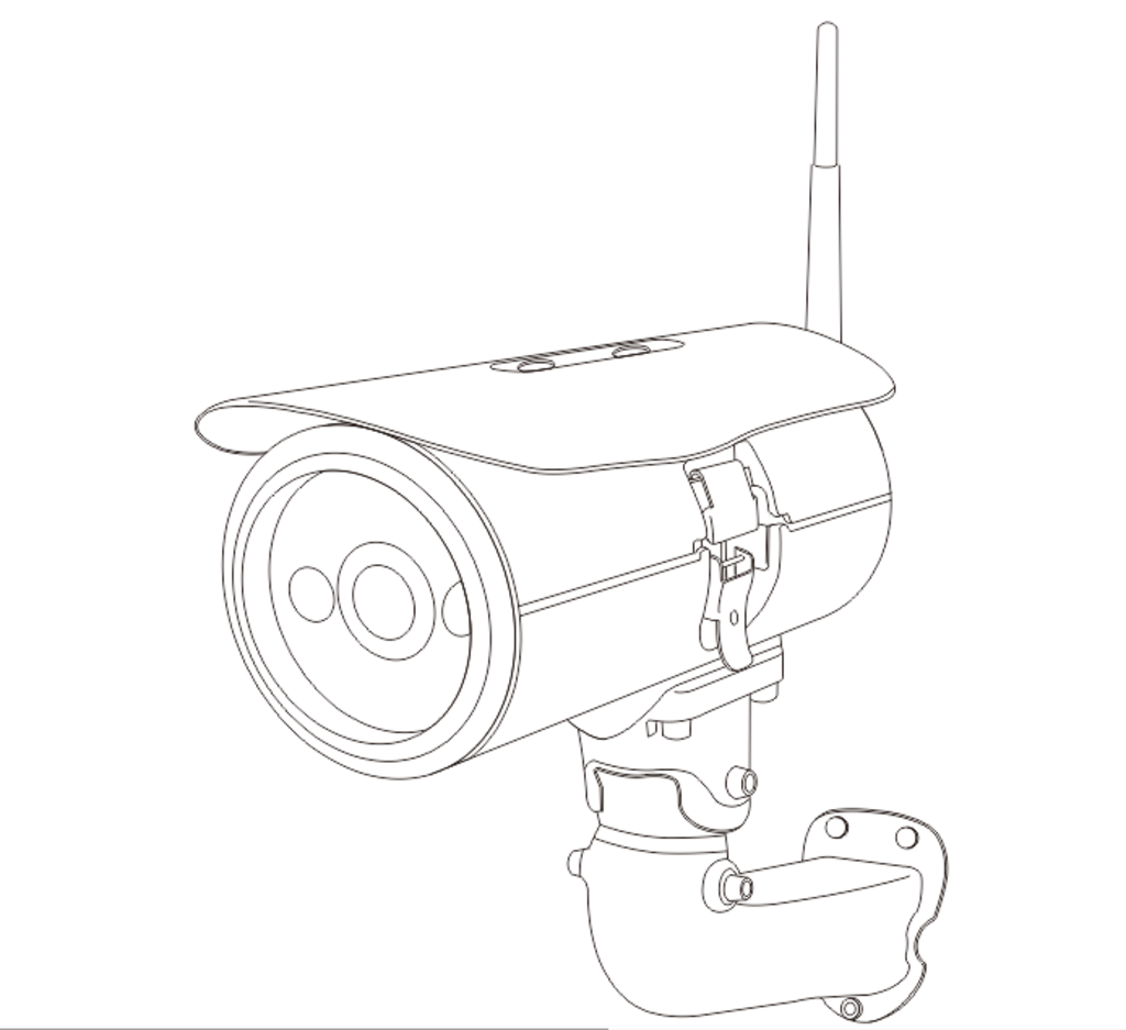 户外防水摄像头线描