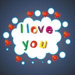 I love you立体字