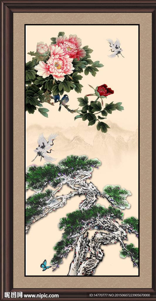 牡丹装饰画