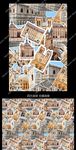 欧式建筑解构图案