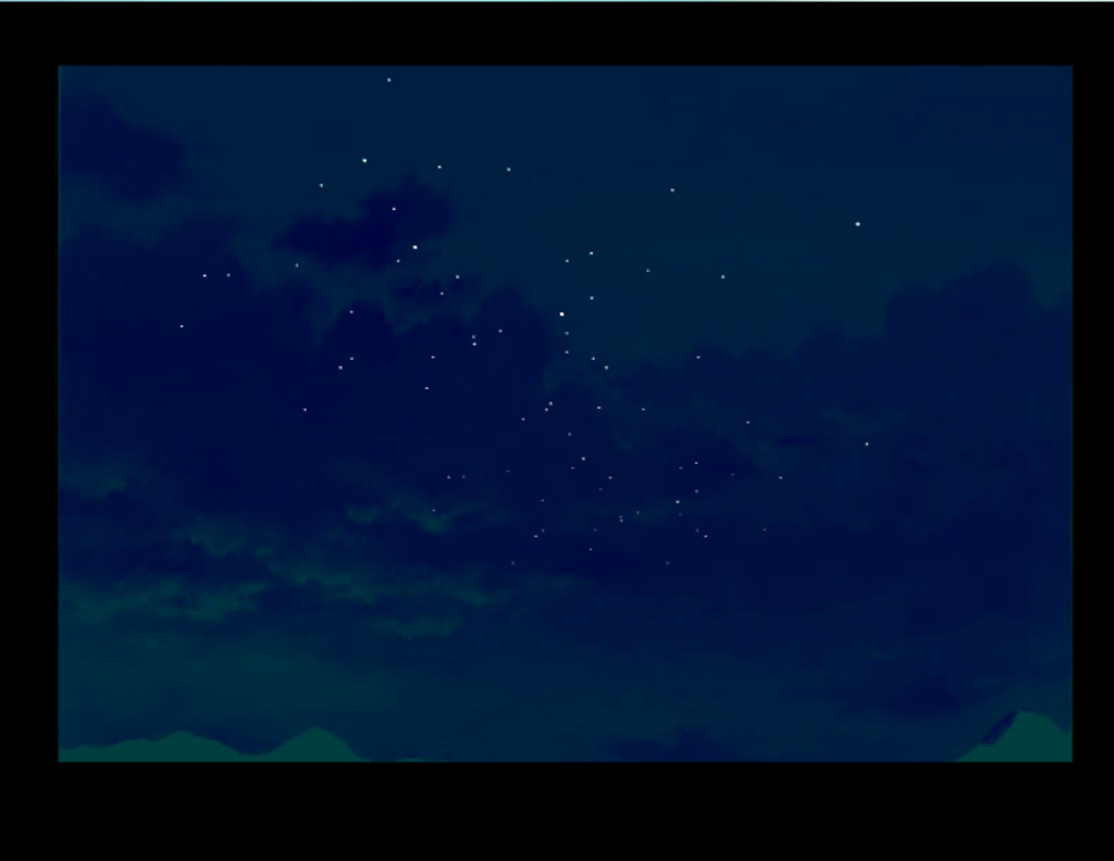 夜晚天空星星闪烁flash动画