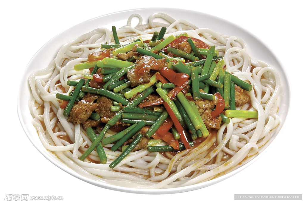蒜台肉拌面