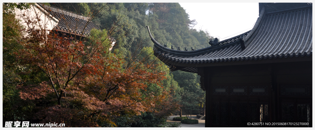 宽屏西湖古寺