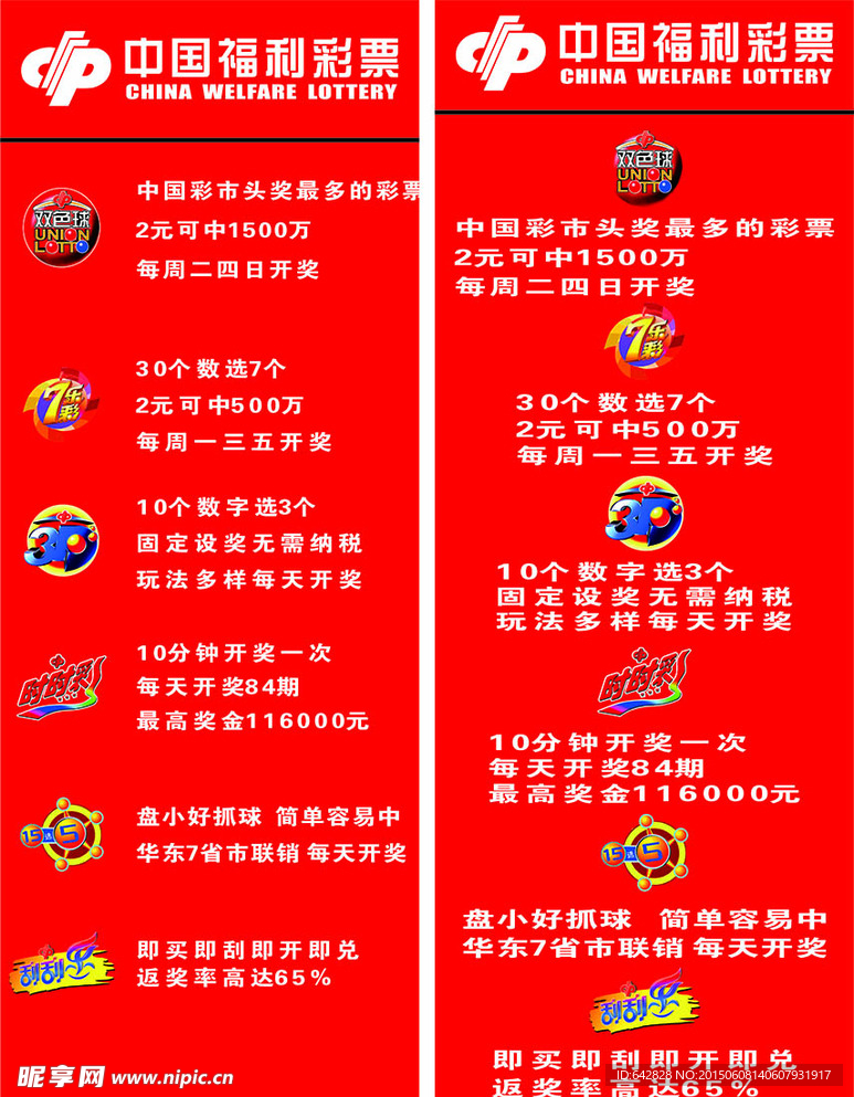 福彩玩法介绍 6种标志