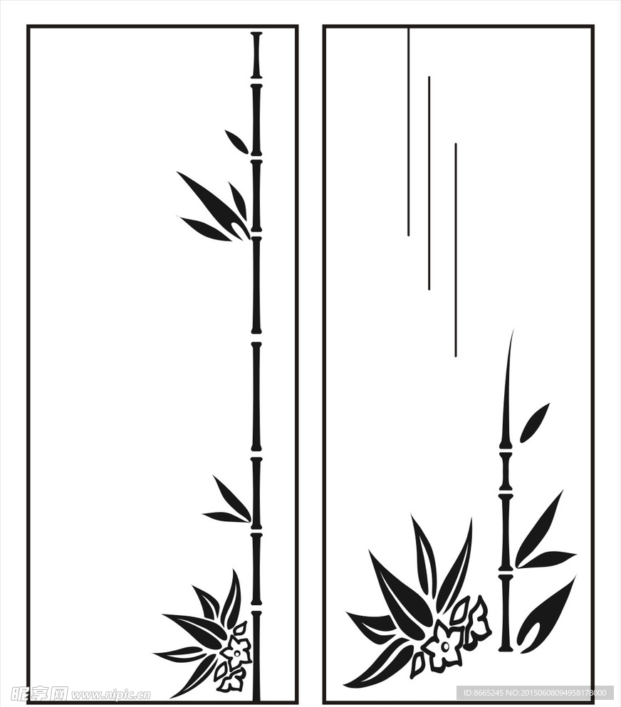 竹子移门花纹