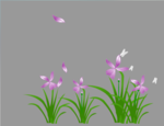 紫色花瓣飘落flash动画