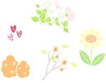 卡通梦幻花朵