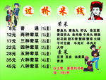 过桥米线价目表